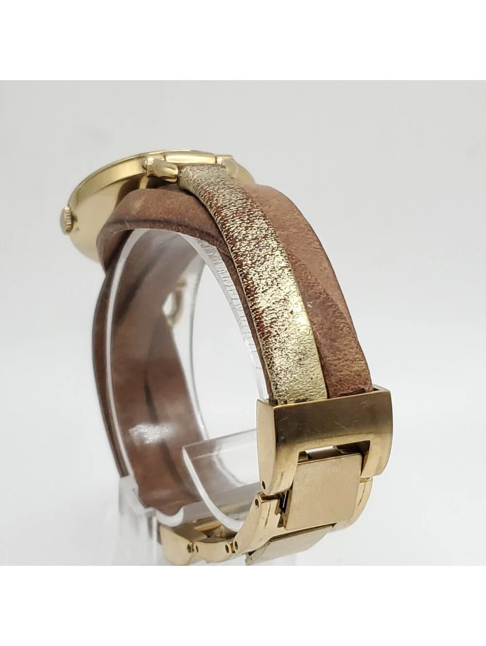 Fossil Georgia Womens Watch 32mm Gold Tone New Battery